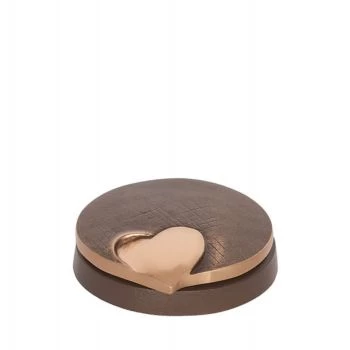 Vasenkranz mit Deckel »Herz« Bronze