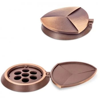 Vasenring mit Deckel »Triseg« Bronze