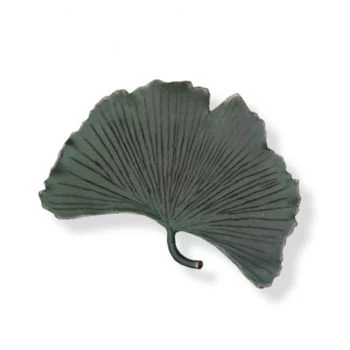 Verzierung »Ginkgoblatt, farbig« Bronze