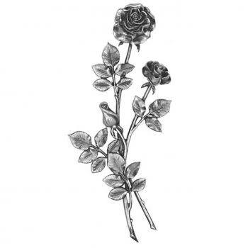 Verzierung »Rosen, groß« Aluminium