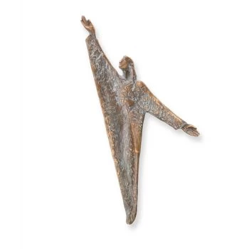 Moderne Wandfigur »Christus« Bronze