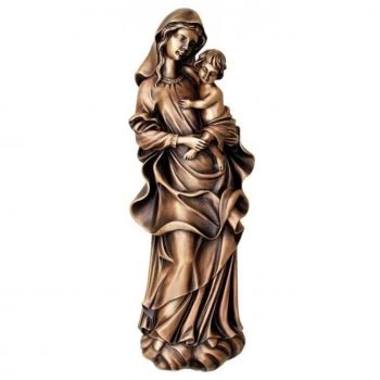 Wandskulptur »Madonna mit Kind« Bronze