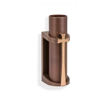 Mini Wandvase »Kreuz« Bronze