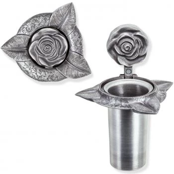 Aufklappbare Wandvase »Rosenblüte« Alu